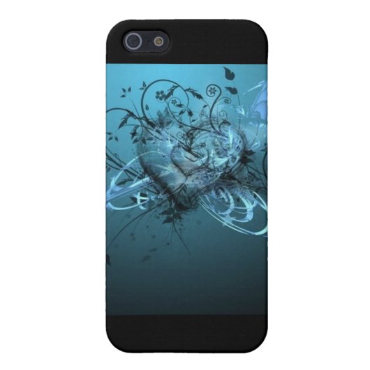 COQUE iPhone CAISSE BLEUE D'IPOD DE COEUR (Dos)