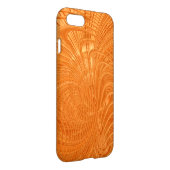 Coque iPhone Caisse orange élégante d'art abstrait (Dos Droit)