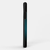 coque iphone "Carpe Diem" avec Lion noir et bleu. (Dos/Droite)