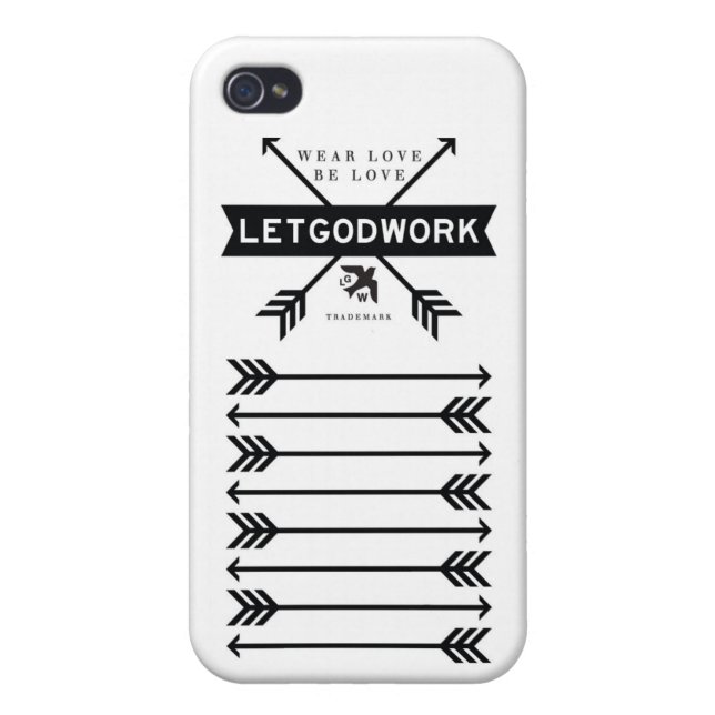 Coque iPhone Cas de l'iPhone 4 de flèches de LETGOdwork (Dos)