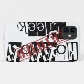 Coque iphone certifié de geek d'horreur (Dos (Horizontal))