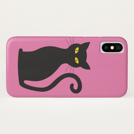 COQUE IPHONE CHAT NOIR (Dos (Horizontal))