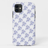 Coque iphone Cheval bleu et blanc (Dos)