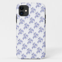 Coque iphone Cheval bleu et blanc