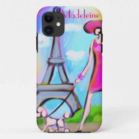 Coque iphone chic de femme de Paris (Dos)