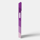 coque iphone cinq bandes diagonales violettes pers (Verso / Droite)