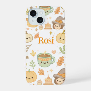 Coque iPhone Citrouille Automnale Mignonne - Nom P