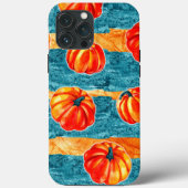 Coque iphone Citrouille bleu d'automne Mate (Verso)