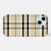 coque iphone "Classic Plaid Motif" (Verso Horizontal)