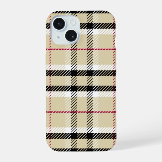 coque iphone "Classic Plaid Motif" (Verso)