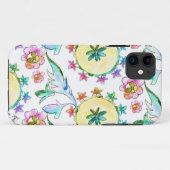 Coque iphone coloré de motif d'aquarelle (Dos (Horizontal))