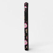 Coque iphone coloré mignon de hiboux (noir) (Dos/Gauche)