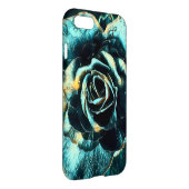 Coque iPhone Conception de rose de bleu (Dos Droit)