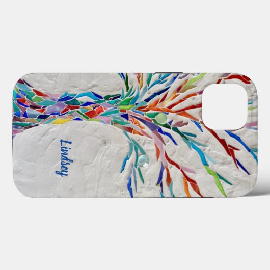 Coque iphone Coque d'arbre de nom personnalisé (Verso (horizontal))