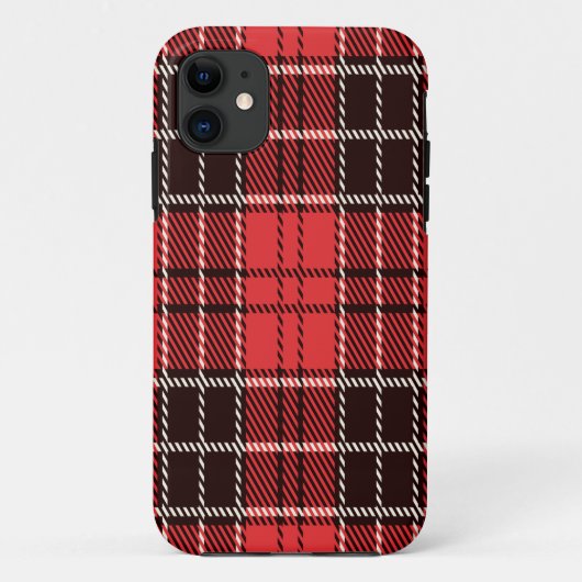 Coque iphone Coque de Red Tartan-Mate (Dos)