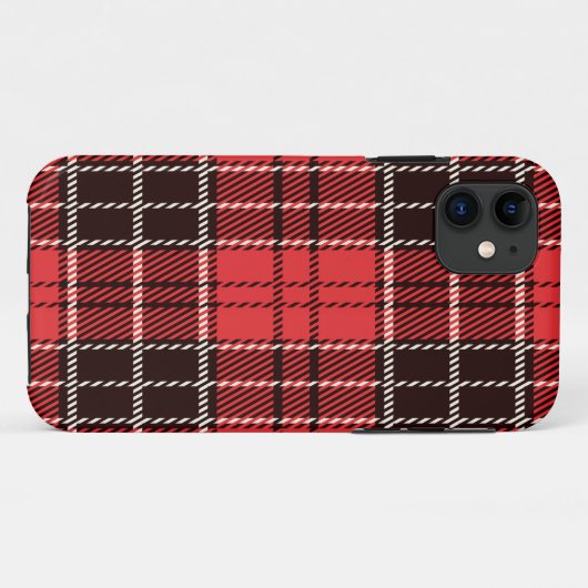 Coque iphone Coque de Red Tartan-Mate (Dos (Horizontal))