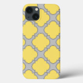 Coque iphone Coque-mat jaune et gris (Verso)