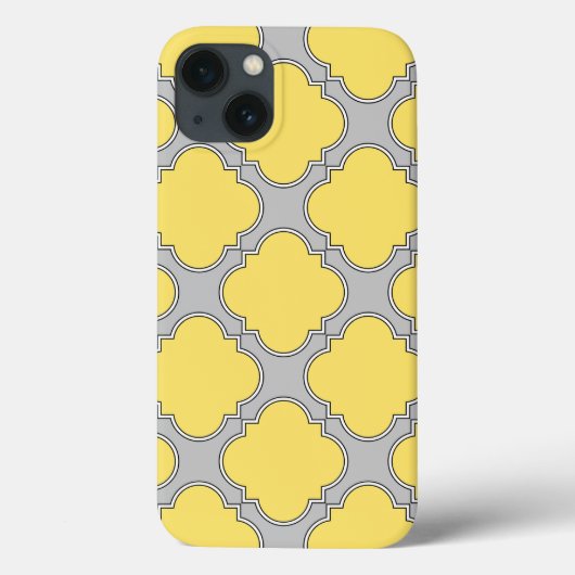 Coque iphone Coque-mat jaune et gris (Verso)