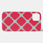Coque iphone Coque-mat rouge et gris (Verso (horizontal))