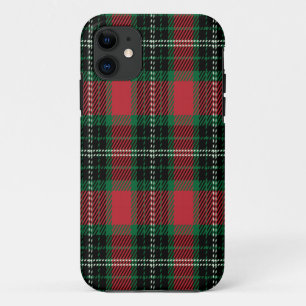Coque iphone Coque-mat vert et rouge Tartan
