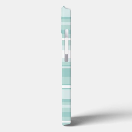 Coque iphone Coque-Mate à rayures vert menthe (Verso / Gauche)