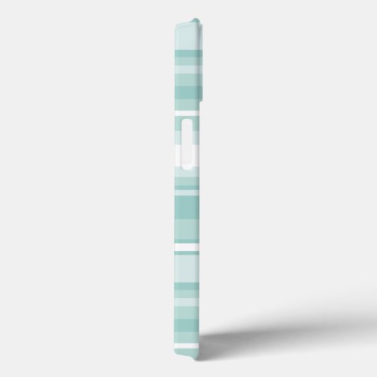 Coque iphone Coque-Mate à rayures vert menthe (Verso / Droite)