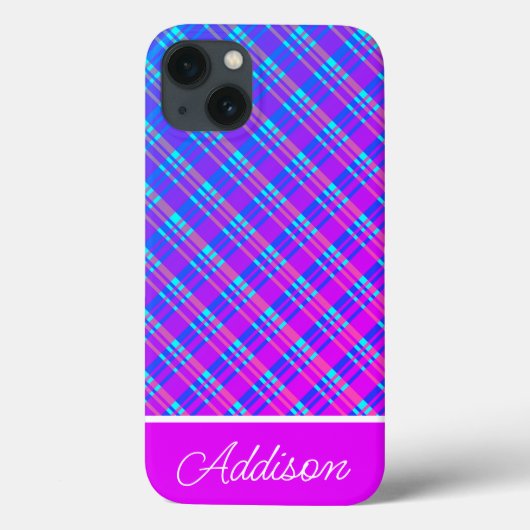 Coque iphone Coque Mate Bleu Et Violet (Verso)