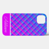 Coque iphone Coque Mate Bleu Et Violet (Verso (horizontal))