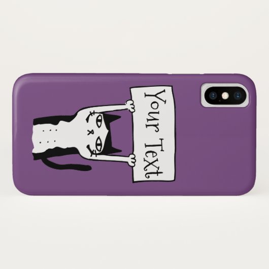 Coque iphone Coque-Mate de chat de dessin animé (Dos (Horizontal))