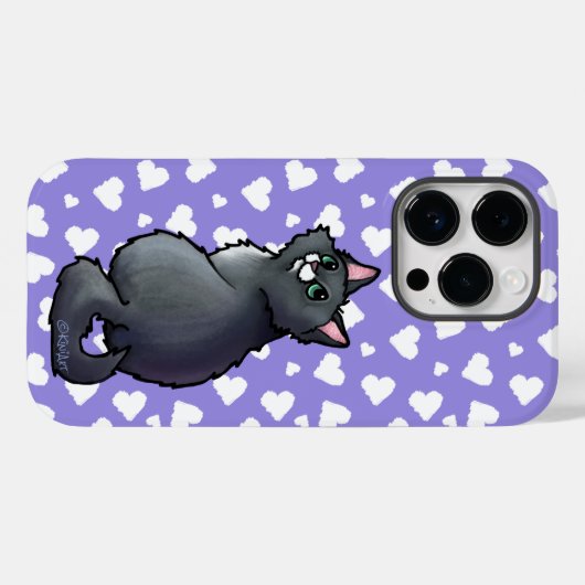 Coque iphone Coque-Mate de chat vert (Verso (horizontal))