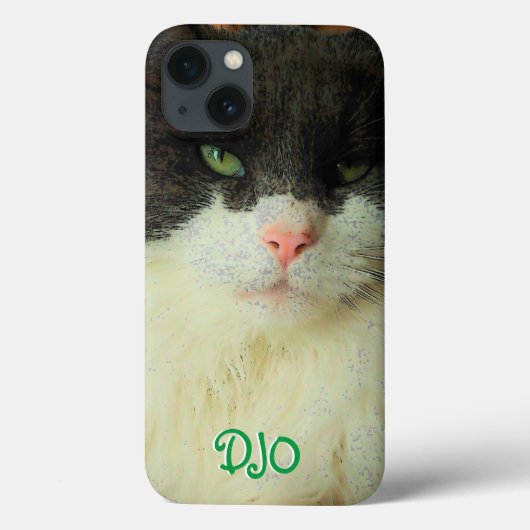 Coque iphone Coque-Mate de chat vert (Verso)