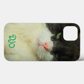 Coque iphone Coque-Mate de chat vert (Verso (horizontal))