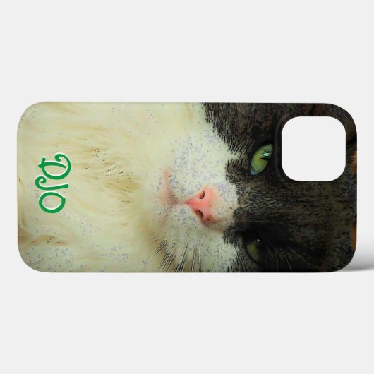 Coque iphone Coque-Mate de chat vert (Verso (horizontal))