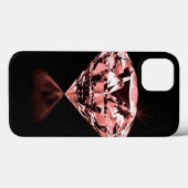 Coque iphone Coque-Mate de diamant rose (Verso (horizontal))