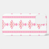 Coque iphone Coque-Mate de rayures de fleurs roses (Verso (horizontal))