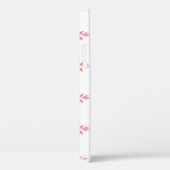 Coque iphone Coque-Mate de rayures de fleurs roses (Verso / Droite)