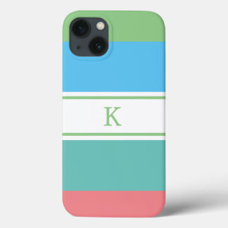 Coque iphone Coque-Mate monogramme de bande coloré