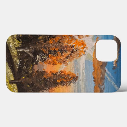 coque iphone "Coucher de soleil doré" - La nature (Verso (horizontal))