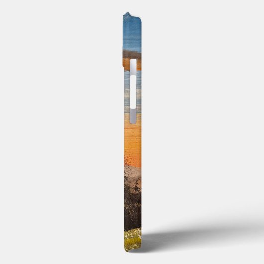 coque iphone "Coucher de soleil doré" - La nature (Verso / Gauche)