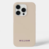 Coque iphone couleur beige personnalisé avec perso (Verso)