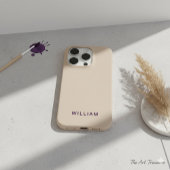 Coque iphone couleur beige personnalisé avec perso