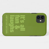 Coque iphone couleur personnalisé FUN & LAUGHS (Dos (Horizontal))