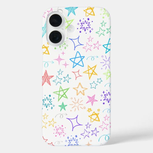 Coque iphone couleur Star Doodle (Verso)