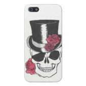 Coque iPhone crâne de l'iphone 5 avec le cas de roses (Dos)