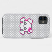 Coque iphone crâne rose Kawaii (Dos (Horizontal))