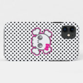Coque iphone crâne rose Kawaii (Dos (Horizontal))