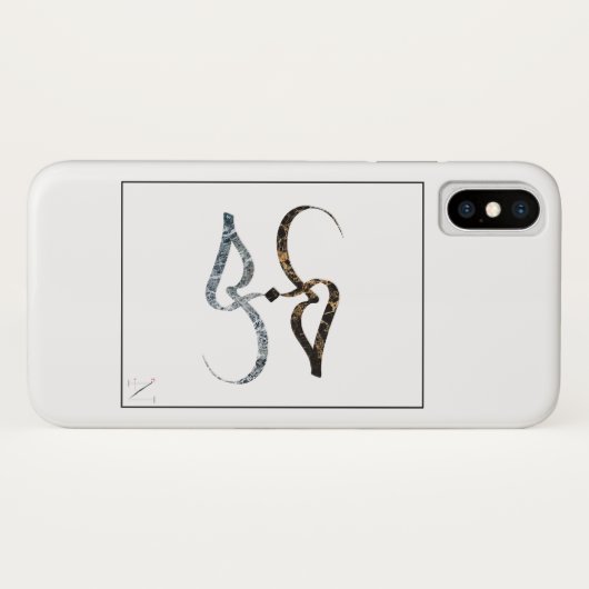 Coque iphone d'amour (Dos (Horizontal))