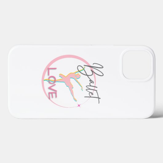 Coque iphone d'amour de ballet (Verso (horizontal))