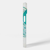 coque iphone d'angle de ruban turquoise pour la se (Verso / Droite)