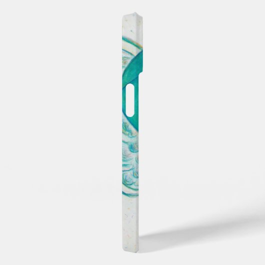 coque iphone d'angle de ruban turquoise pour la se (Verso / Droite)